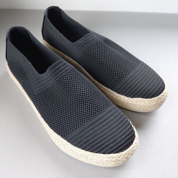 Esprit Shoes - Espirit Espadrille Black Slip On Shoes Womens 7 M Casual Beach Travel Minimalist